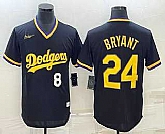 Mens Los Angeles Dodgers #8 #24 Kobe Bryant Number Black Stitched Pullover Throwback Nike Jersey,baseball caps,new era cap wholesale,wholesale hats