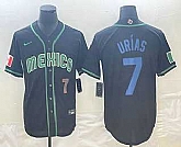 Mens Mexico Baseball #7 Julio Urias Number 2023 Black Blue World Classic Stitched Jersey,baseball caps,new era cap wholesale,wholesale hats