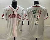 Mens Mexico Baseball #7 Julio Urias Number 2023 White World Baseball Classic Stitched Jersey,baseball caps,new era cap wholesale,wholesale hats