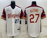 Mens Venezuela Baseball #27 Jose Altuve Number 2023 White World Baseball Classic Stitched Jersey,baseball caps,new era cap wholesale,wholesale hats