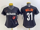 Women's Baltimore Orioles #31 Cedric Mullins Black 2023 City Connect Cool Base Stitched Jerseys,baseball caps,new era cap wholesale,wholesale hats