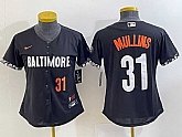 Women's Baltimore Orioles #31 Cedric Mullins Number Black 2023 City Connect Cool Base Jerseys,baseball caps,new era cap wholesale,wholesale hats