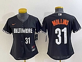 Women's Baltimore Orioles #31 Cedric Mullins Number Black 2023 City Connect Cool Base Stitched Jerseys,baseball caps,new era cap wholesale,wholesale hats