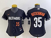 Women's Baltimore Orioles #35 Adley Rutschman Number Black 2023 City Connect Cool Base Jerseys,baseball caps,new era cap wholesale,wholesale hats