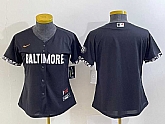 Women's Baltimore Orioles Blank Black 2023 City Connect Cool Base Stitched Jersey,baseball caps,new era cap wholesale,wholesale hats
