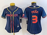 Women's Houston Astros #3 Jeremy Pena 2022 Navy Blue City Connect Cool Base Stitched Jersey,baseball caps,new era cap wholesale,wholesale hats