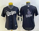 Women's Los Angeles Dodgers Big Logo Black MLB Cool Base Nike Jerseys,baseball caps,new era cap wholesale,wholesale hats