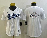 Women's Los Angeles Dodgers Big Logo White MLB Cool Base Nike Jerseys,baseball caps,new era cap wholesale,wholesale hats