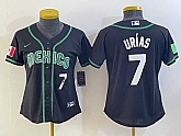 Women's Mexico Baseball #7 Julio Urias Number 2023 Black World Classic Stitched Jersey5,baseball caps,new era cap wholesale,wholesale hats