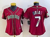 Women's Mexico Baseball #7 Julio Urias Number 2023 Red World Baseball Classic Stitched Jersey10,baseball caps,new era cap wholesale,wholesale hats