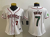 Women's Mexico Baseball #7 Julio Urias Number 2023 White World Classic Stitched Jersey1,baseball caps,new era cap wholesale,wholesale hats