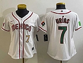 Women's Mexico Baseball #7 Julio Urias Number 2023 White World Classic Stitched Jersey3,baseball caps,new era cap wholesale,wholesale hats
