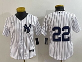 Women's New York Yankees #22 Jacoby Ellsbury White Stitched Cool Base Nike Jersey,baseball caps,new era cap wholesale,wholesale hats