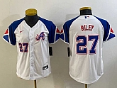 Youth Atlanta Braves #27 Austin Riley Number White 2023 City Connect Cool Base Stitched Jerseys,baseball caps,new era cap wholesale,wholesale hats