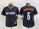 Youth Baltimore Orioles #6 Ryan Mountcastle Black 2023 City Connect Cool Base Stitched Jersey,baseball caps,new era cap wholesale,wholesale hats