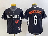 Youth Baltimore Orioles #6 Ryan Mountcastle Black 2023 City Connect Cool Base Stitched Jerseys,baseball caps,new era cap wholesale,wholesale hats