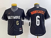 Youth Baltimore Orioles #6 Ryan Mountcastle Number Black 2023 City Connect Cool Base Jersey,baseball caps,new era cap wholesale,wholesale hats