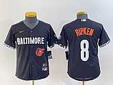 Youth Baltimore Orioles #8 Cal Ripken Jr Black 2023 City Connect Cool Base Stitched Jersey,baseball caps,new era cap wholesale,wholesale hats