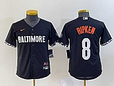 Youth Baltimore Orioles #8 Cal Ripken Jr Black 2023 City Connect Cool Base Stitched Jerseys,baseball caps,new era cap wholesale,wholesale hats