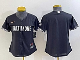 Youth Baltimore Orioles Blank Black 2023 City Connect Cool Base Stitched Jersey