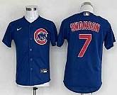 Youth Chicago Cubs #7 Dansby Swanson Blue Stitched MLB Cool Base Nike Jersey,baseball caps,new era cap wholesale,wholesale hats
