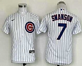 Youth Chicago Cubs #7 Dansby Swanson White Stitched MLB Cool Base Nike Jersey,baseball caps,new era cap wholesale,wholesale hats