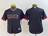 Youth Cincinnati Reds #11 Barry Larkin Black 2023 City Connect Cool Base Stitched Jersey,baseball caps,new era cap wholesale,wholesale hats