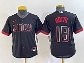 Youth Cincinnati Reds #19 Joey Votto Black 2023 City Connect Cool Base Stitched Jersey,baseball caps,new era cap wholesale,wholesale hats