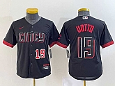 Youth Cincinnati Reds #19 Joey Votto Number Black 2023 City Connect Cool Base Stitched Jersey,baseball caps,new era cap wholesale,wholesale hats