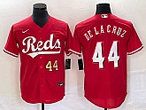 Men's Cincinnati Reds #44 Elly De La Cruz Number Red Cool Base Stitched Baseball Jersey,baseball caps,new era cap wholesale,wholesale hats