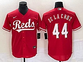 Men's Cincinnati Reds #44 Elly De La Cruz Red Cool Base Stitched Baseball Jersey 1,baseball caps,new era cap wholesale,wholesale hats