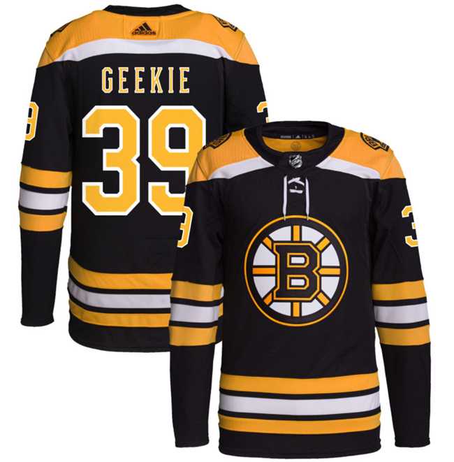 Men's Boston Bruins #39 Morgan Geekie Black Stitched Jersey