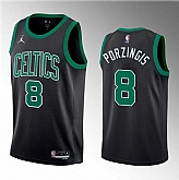 Men's Boston Celtics #8 Kristaps Porzingis Black 2023 Draft Statement Edition Stitched Basketball Jersey Dzhi ,baseball caps,new era cap wholesale,wholesale hats