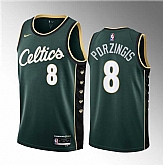 Men's Boston Celtics #8 Kristaps Porzingis Green2023 Draft City Edition Stitched Basketball Jersey Dzhi ,baseball caps,new era cap wholesale,wholesale hats