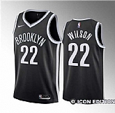 Men's Brooklyn Nets #22 Jalen Wilson Black 2023 Draft Icon Edition Stitched Basketball Jersey Dzhi ,baseball caps,new era cap wholesale,wholesale hats