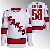 Men's Carolina Hurricanes #58 Michael Bunting White Stitched Jersey