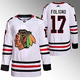 Men's Chicago Blackhawks #17 Nick Foligno White Stitched Hockey Jersey,baseball caps,new era cap wholesale,wholesale hats