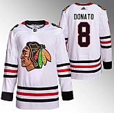 Men's Chicago Blackhawks #8 Ryan Donato White Stitched Hockey Jersey,baseball caps,new era cap wholesale,wholesale hats