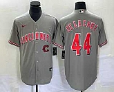 Men's Cincinnati Reds #44 Elly De La Cruz Grey Cool Base Stitched Baseball Jersey1,baseball caps,new era cap wholesale,wholesale hats