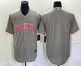 Men's Cincinnati Reds Blank Grey Cool Base Stitched Baseball Jersey,baseball caps,new era cap wholesale,wholesale hats