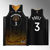 Men's Golden State Warriors #3 Jordan Poole Black 2022-23 City edition Stitched Basketball Jersey,baseball caps,new era cap wholesale,wholesale hats