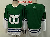 Men's Hartford Whalers Custom Green Adidas Jersey