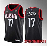 Men's Houston Rockets #17 Tari Eason Black 2023 Statement Edition Stitched Basketball Jersey Dzhi ,baseball caps,new era cap wholesale,wholesale hats