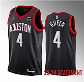 Men's Houston Rockets #4 Jalen Green Black 2023 Statement Edition Stitched Basketball Jersey Dzhi ,baseball caps,new era cap wholesale,wholesale hats