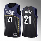 Men's Indiana Pacers #21 Isaiah Wong Blue 2023 Draft City Edition Stitched Basketball Jersey Dzhi ,baseball caps,new era cap wholesale,wholesale hats