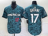 Men's Los Angeles Angels #17 Shohei Ohtani Number Teal 2023 All Star Cool Base Stitched Jersey1,baseball caps,new era cap wholesale,wholesale hats