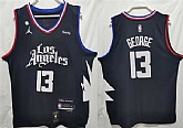 Men's Los Angeles Clippers #13 Paul George Black Stitched Jersey,baseball caps,new era cap wholesale,wholesale hats