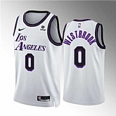 Men's Los Angeles Lakers #0 Russell Westbrook White City Edition Stitched Basketball Jersey Dzhi,baseball caps,new era cap wholesale,wholesale hats