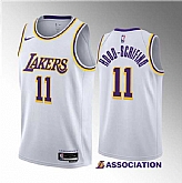 Men's Los Angeles Lakers #11 Jalen Hood-Schifino White 2023 Draft Association Edition Stitched Basketball Jersey Dzhi ,baseball caps,new era cap wholesale,wholesale hats