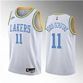 Men's Los Angeles Lakers #11 Jalen Hood-Schifino White 2023 Draft Classic Edition Stitched Basketball Jersey Dzhi ,baseball caps,new era cap wholesale,wholesale hats